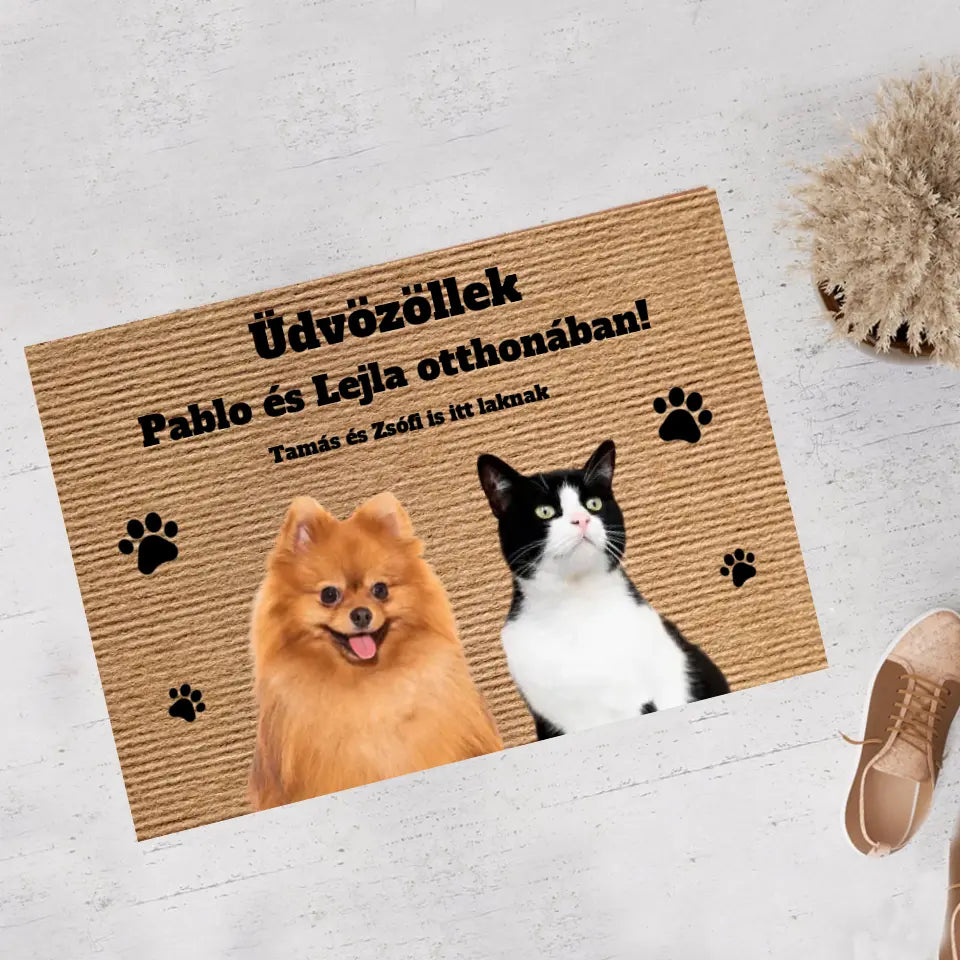 Egyedi fényképes csukd be az ajtót lábtörlő - szökés - akár állattal copy
