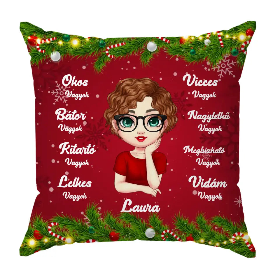 Szerkeszthető tulajdonságok párna - női és férfi karakterekkel