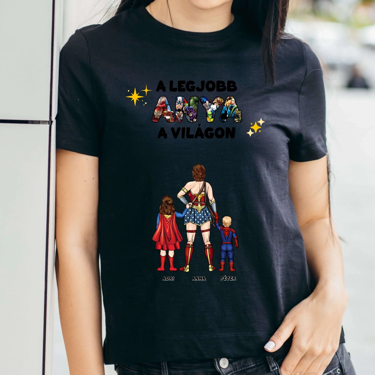 Legjobb Szuper Anya a világon akár 6 gyerekkel - női póló