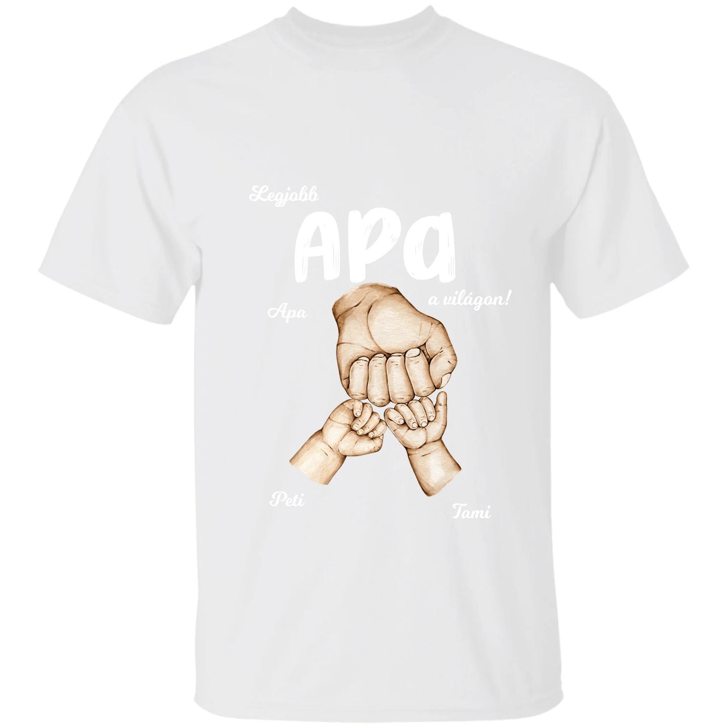 Legjobb Apa a világon ökölpacsi akár 5 gyerekkel póló - férfi