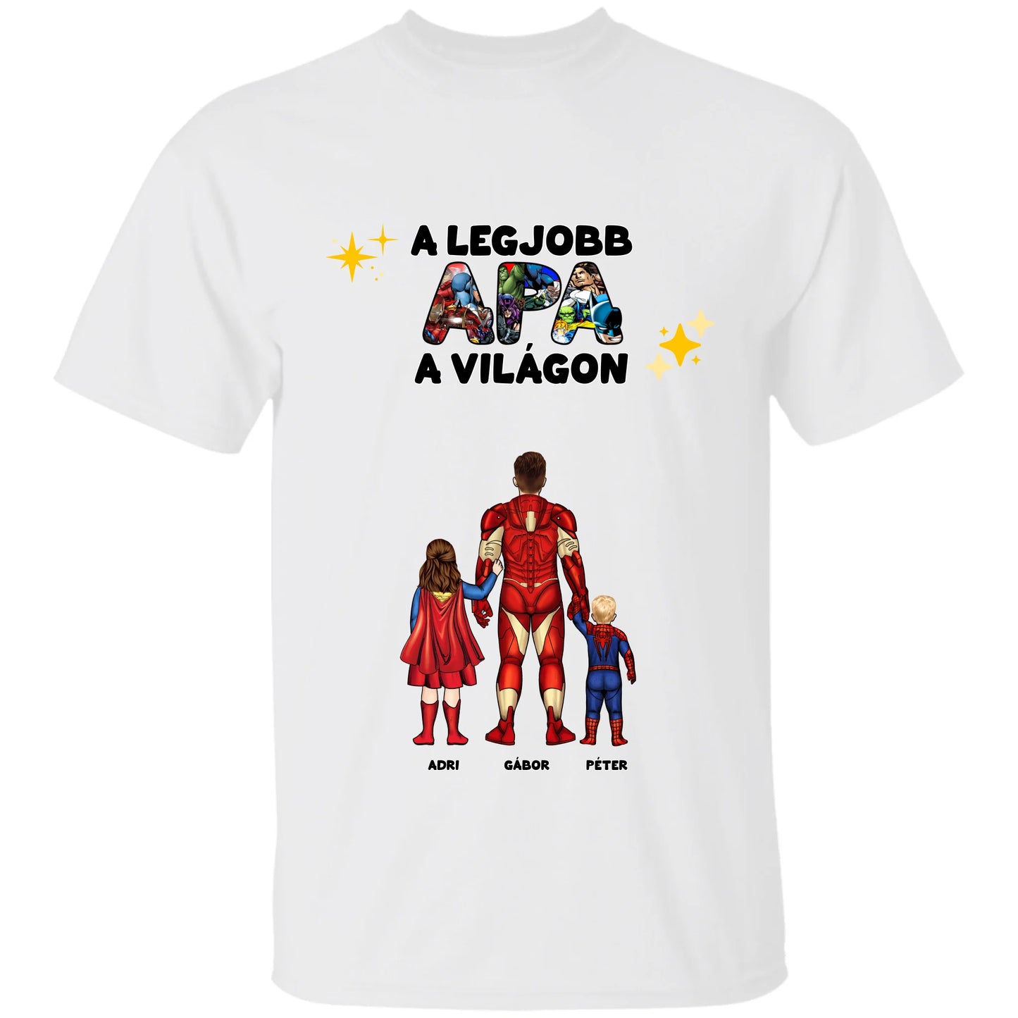 Legjobb Szuper Apa a világon akár 6 gyerekkel - férfi póló