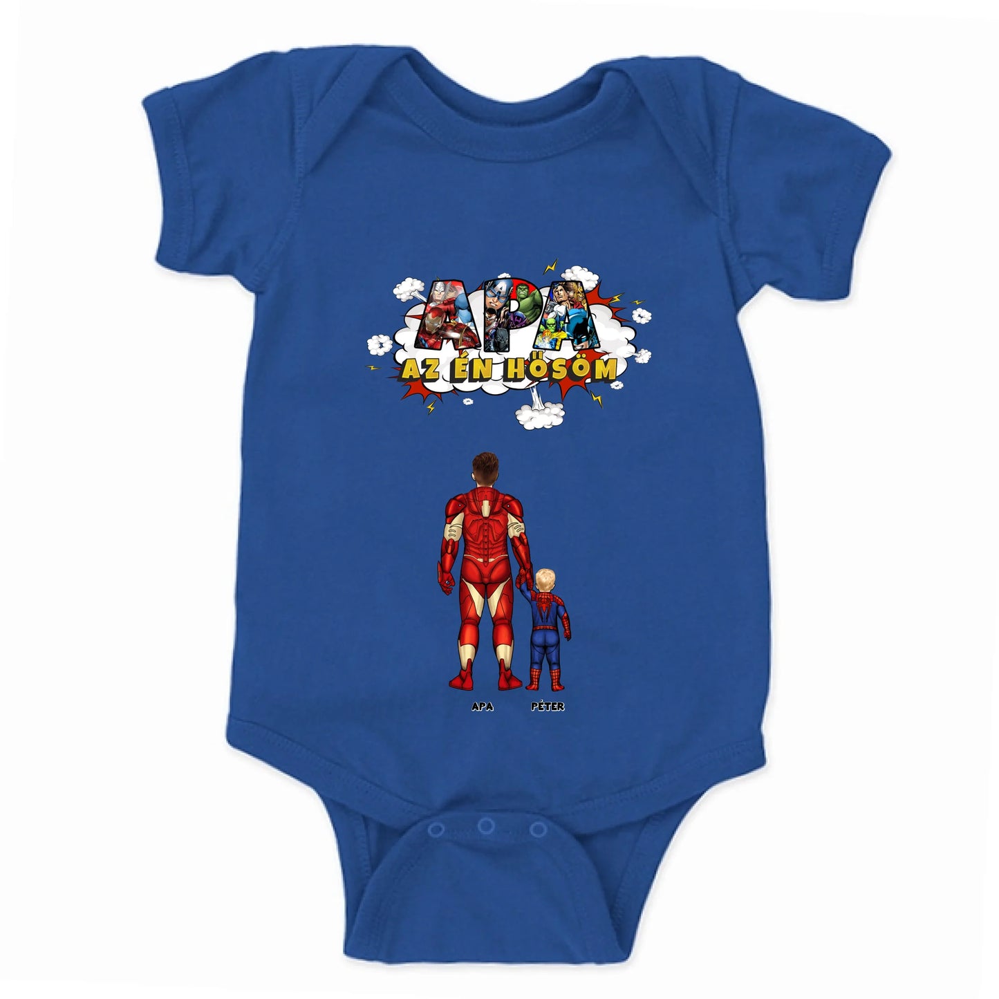 Anya/Apa az én hősöm gyerek póló - szerkeszthető karakterrel