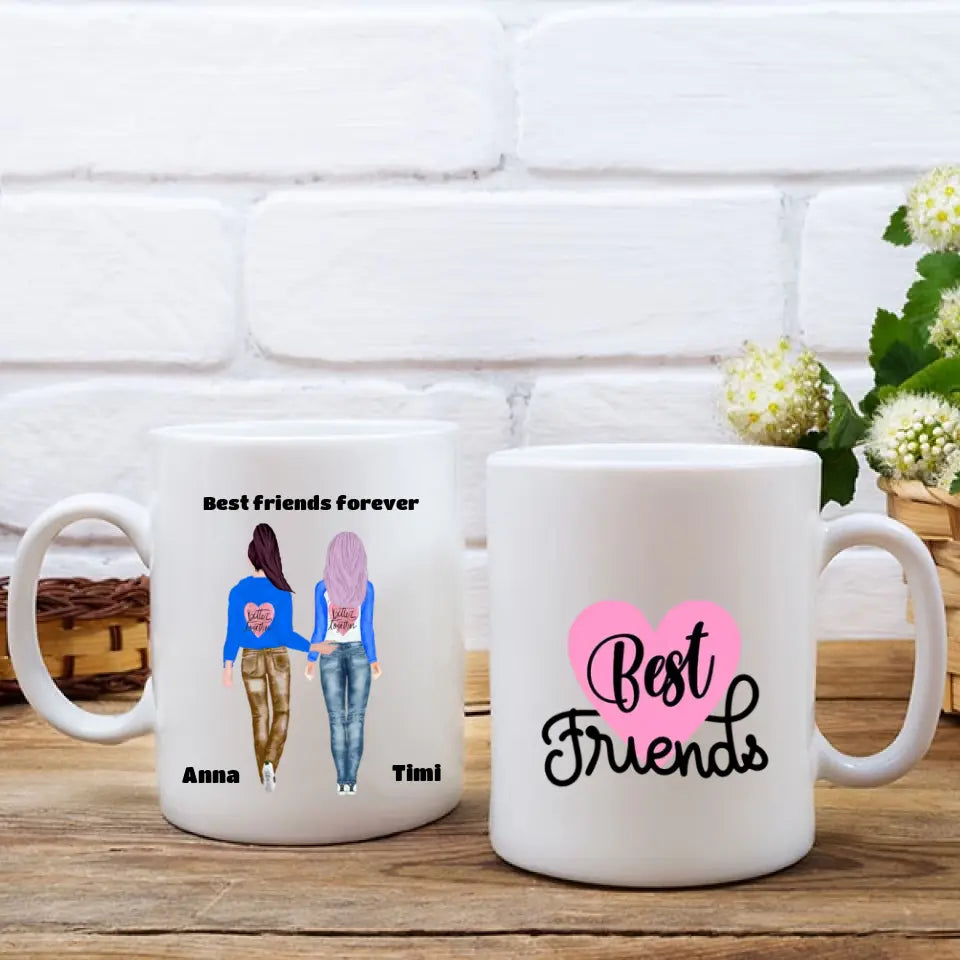 Best friends 2-3 barátnős egyedi bögre