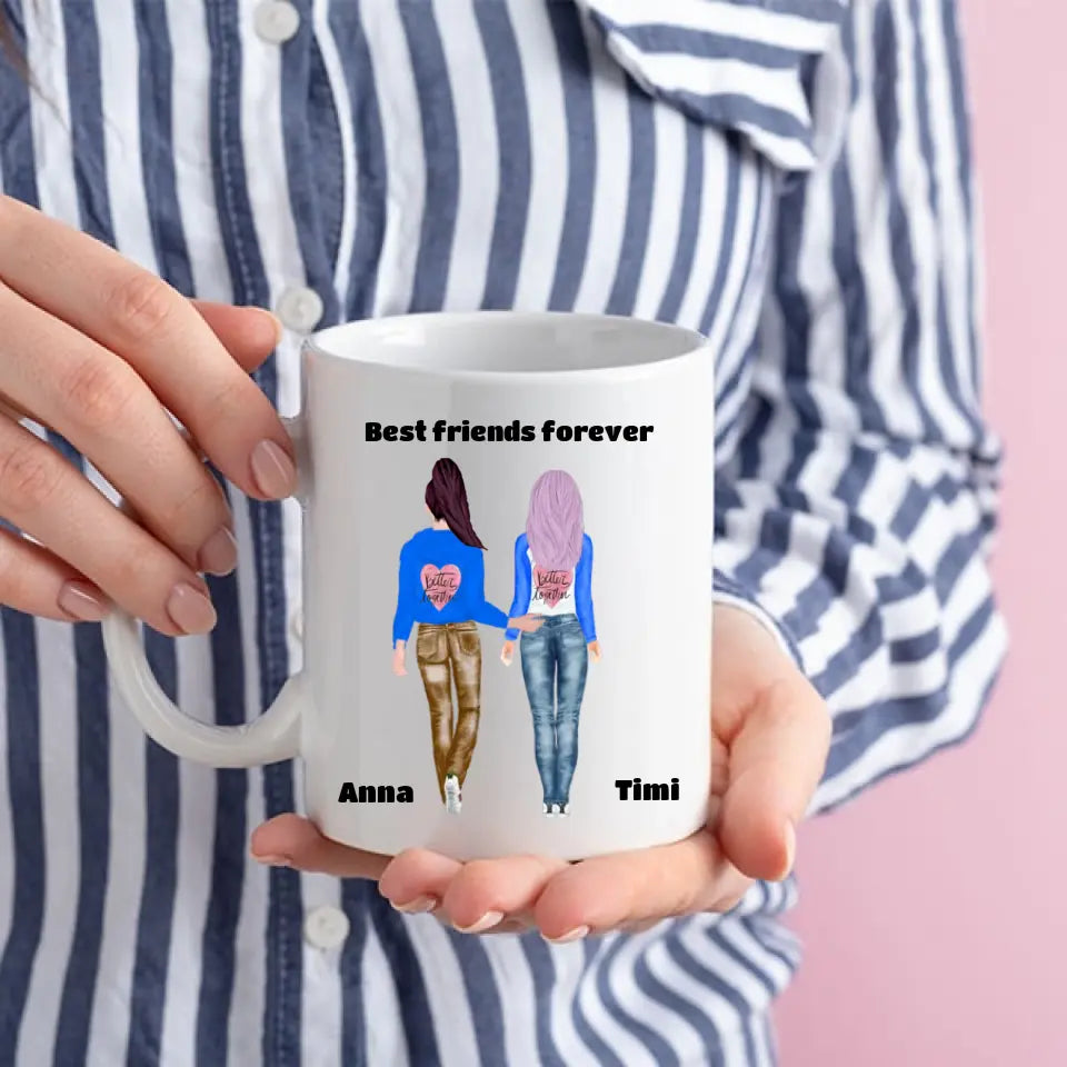 Best friends 2-3 barátnős egyedi bögre