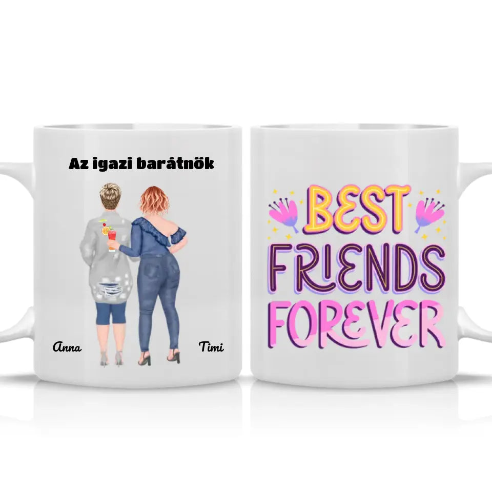 Plus size 2-3 barátnős egyedi bögre