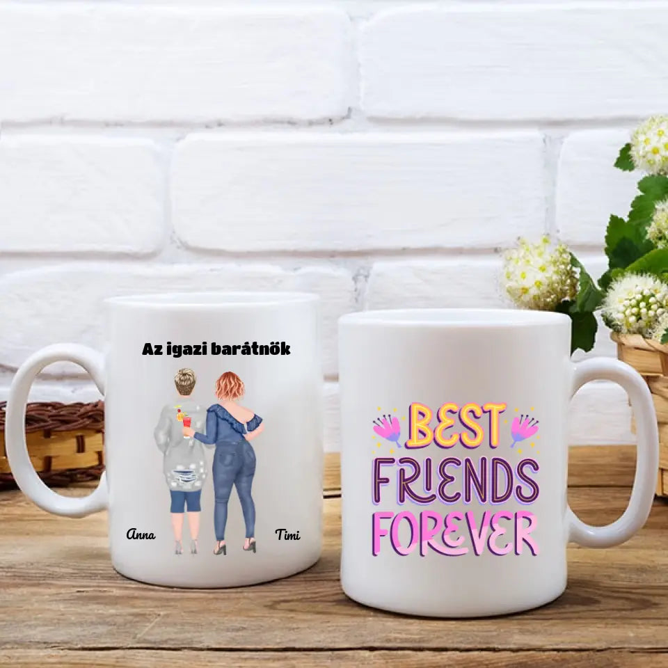 Plus size 2-3 barátnős egyedi bögre