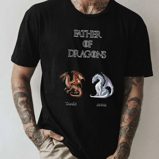 Father of Dragons akár 6 sárkánnyal férfi póló