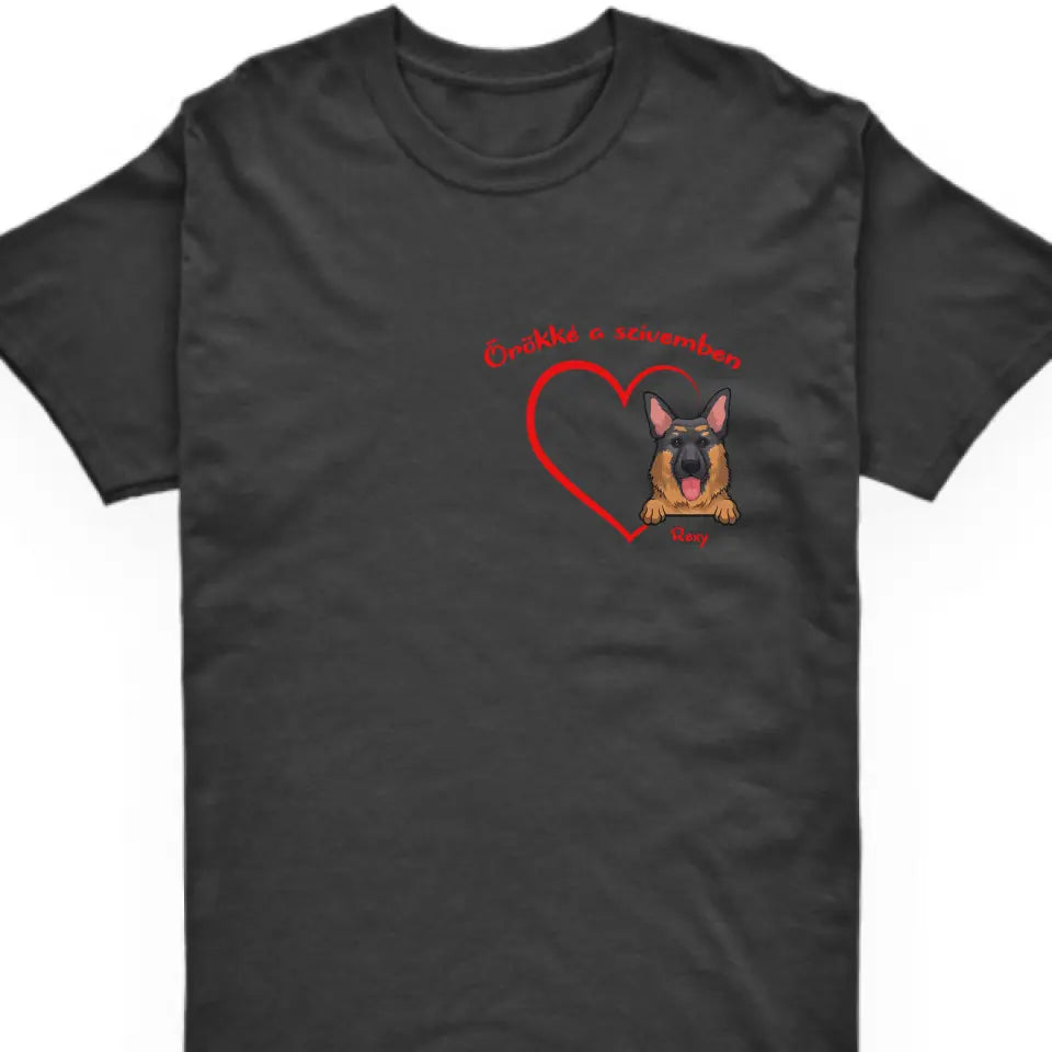 Örökké a szívember kutyussal vagy macskával póló - női, férfi