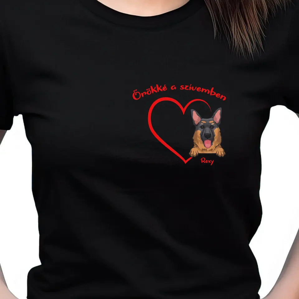 Örökké a szívember kutyussal vagy macskával póló - női, férfi