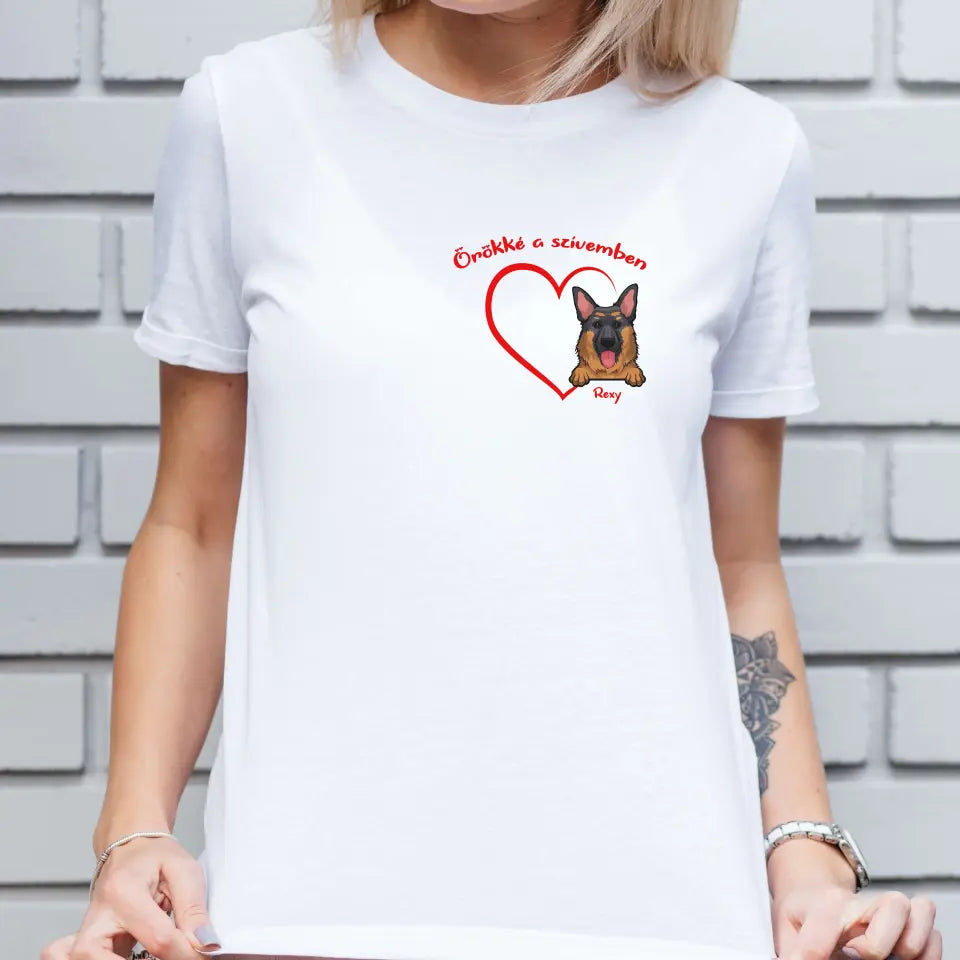 Örökké a szívember kutyussal vagy macskával póló - női, férfi