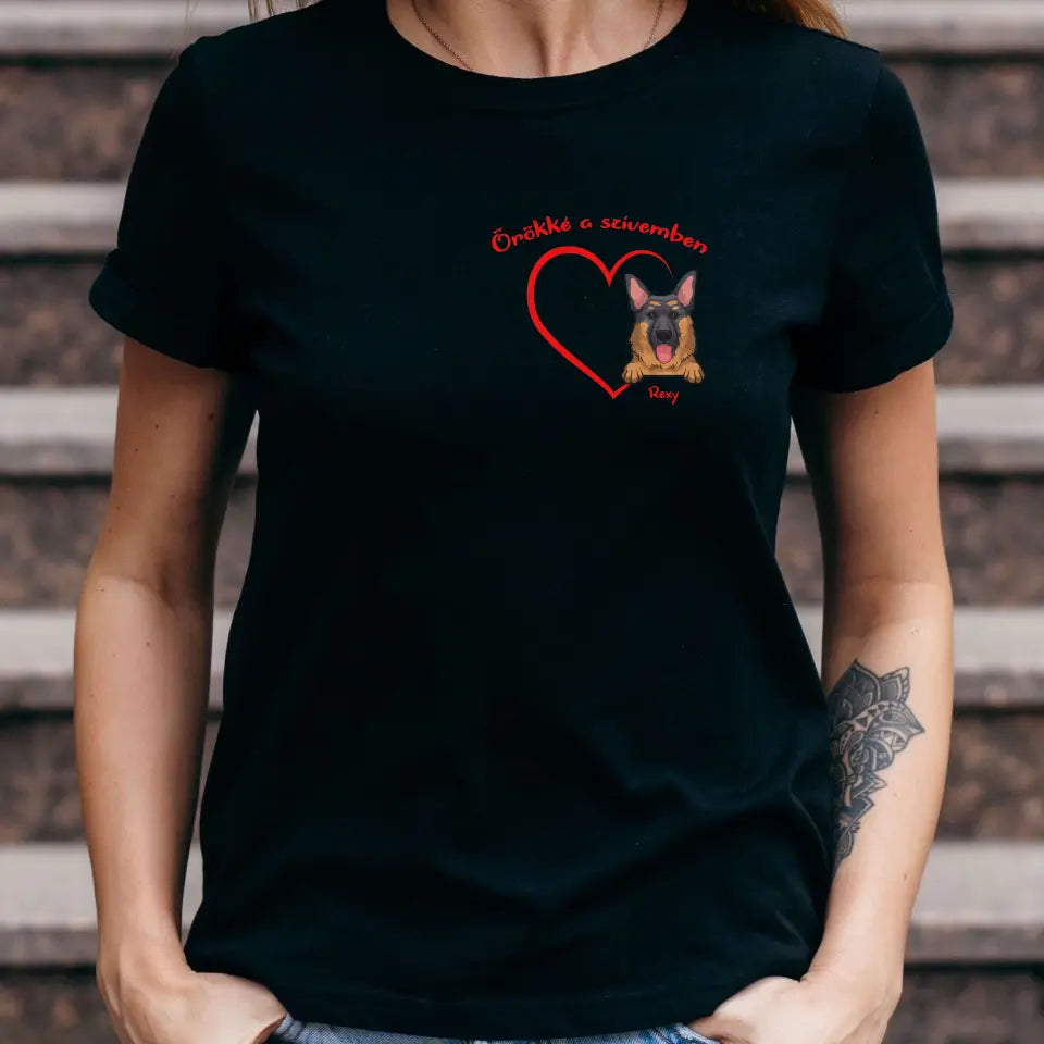 Örökké a szívember kutyussal vagy macskával póló - női, férfi