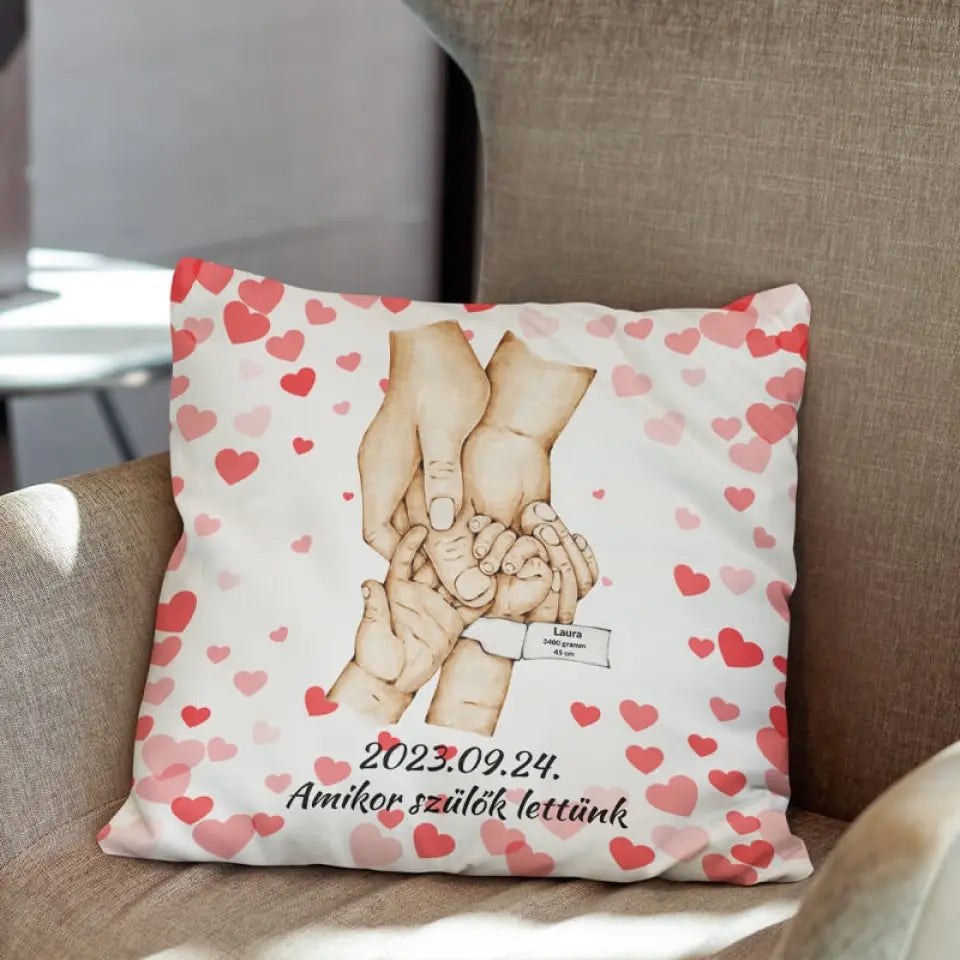 Újszülött személyre szabható párna