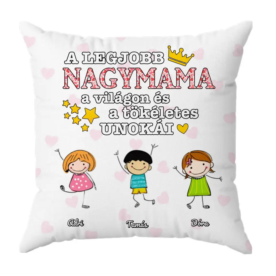 Legjobb nagymama a világon akár 9 unokával párna