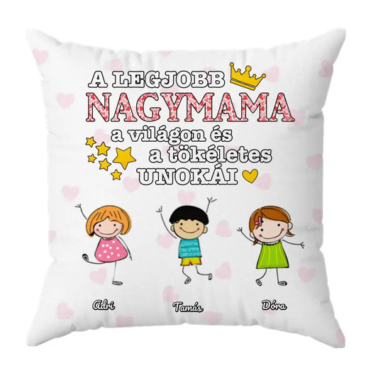 Legjobb nagymama a világon akár 9 unokával párna