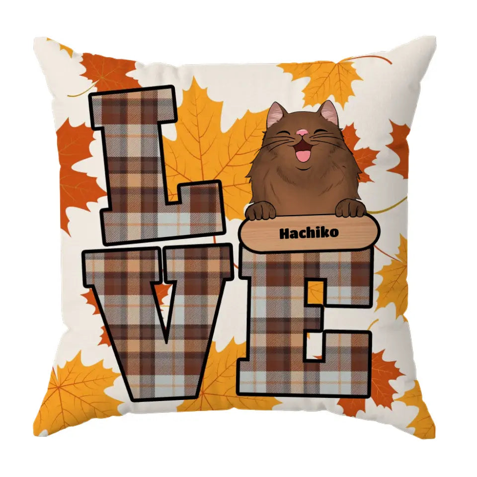 Love házi kedvenc párna macskával vagy kutyussal