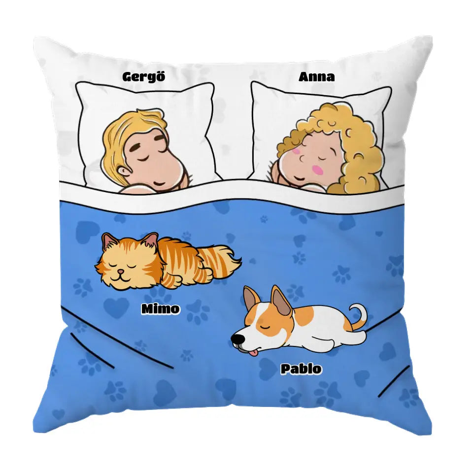 Hivatalos alvós párna 2 személlyel - akár 6 macskával vagy kutyussal