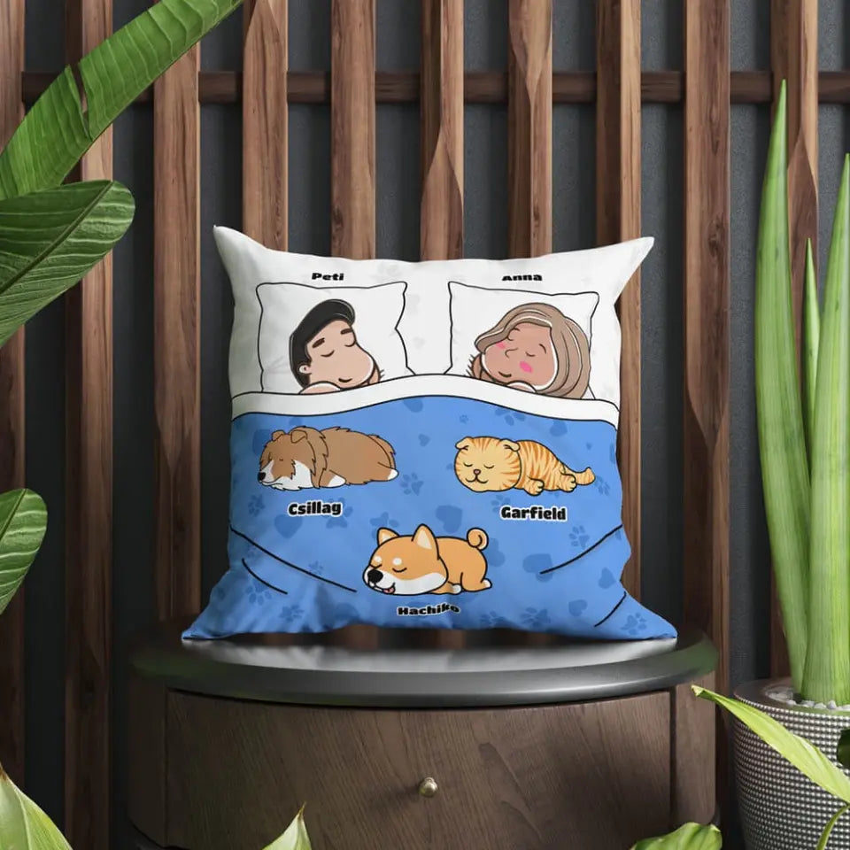 Hivatalos alvós párna 2 személlyel - akár 6 macskával vagy kutyussal