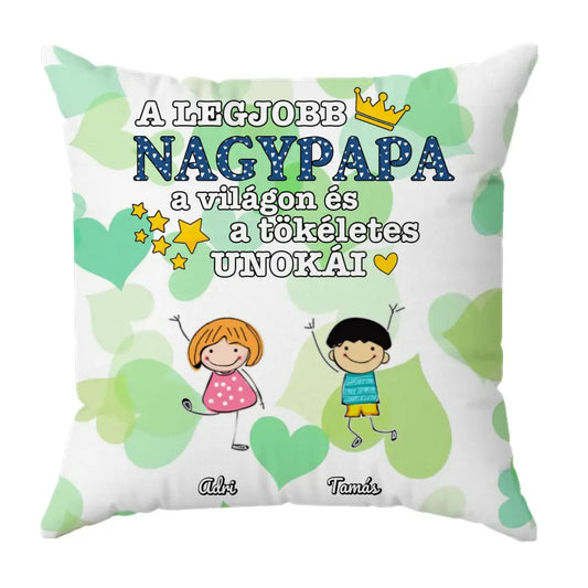 Legjobb nagypapa a világon akár 9 unokával párna