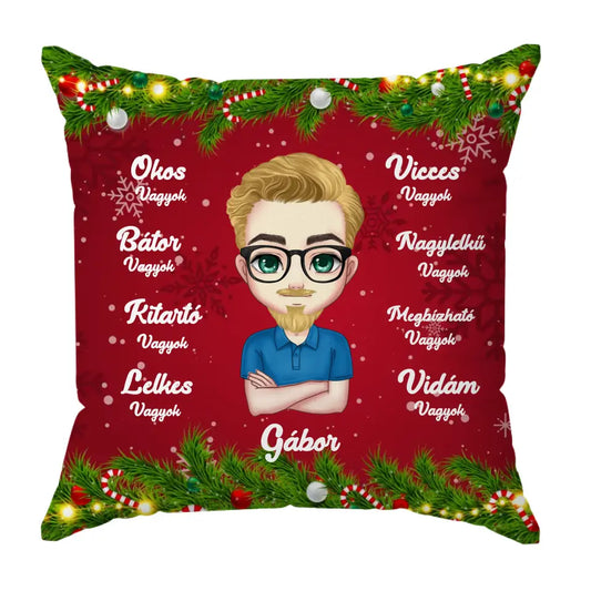 Szerkeszthető tulajdonságok párna - férfi és női karakterekkel