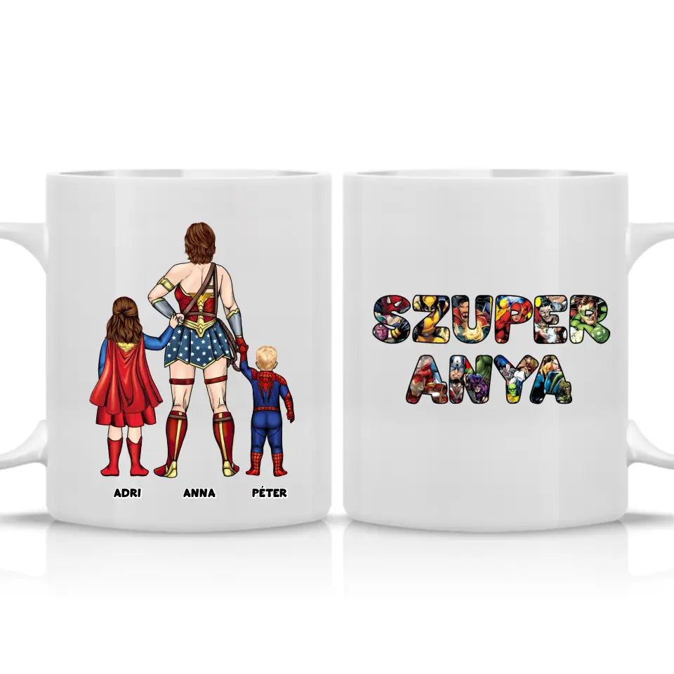 Szuper Anya akár 6 gyerekkel - bögre