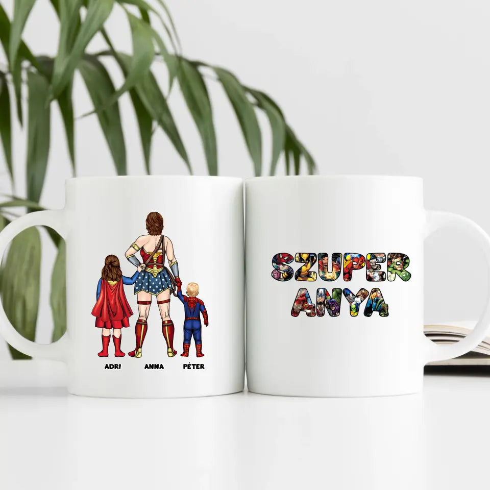 Szuper Anya akár 6 gyerekkel - bögre