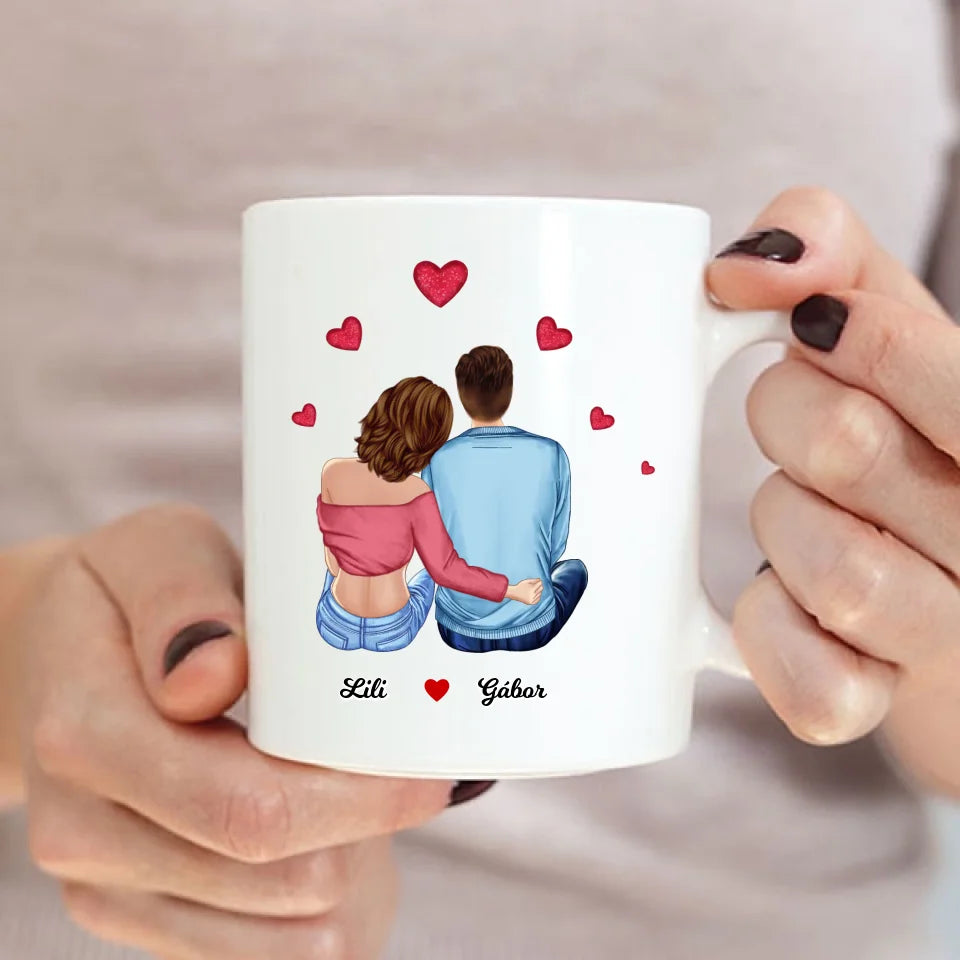 Megismertelek, megkedveltelek, megszerettelek, megtartalak egyedi bögre