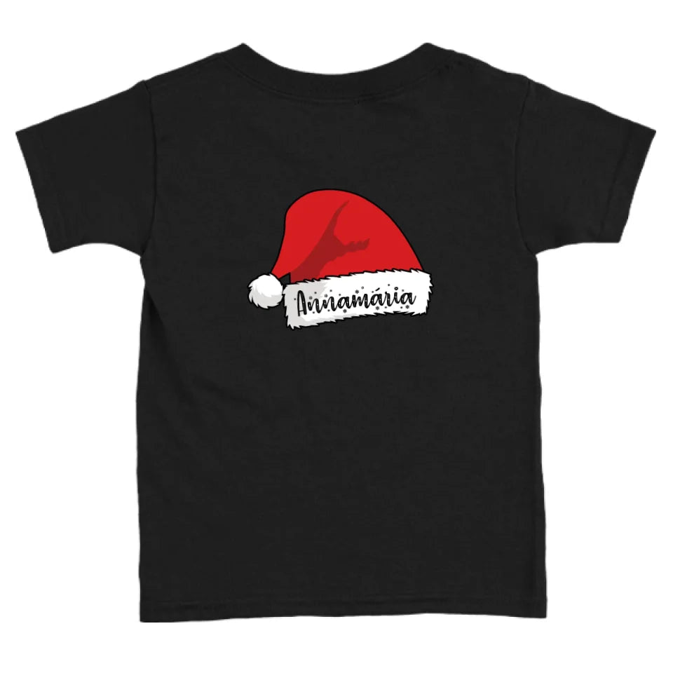 Neves karácsonyi sapka póló az egész családnak - női