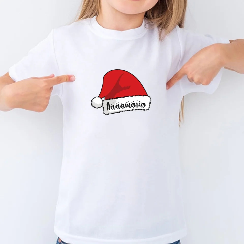 Neves karácsonyi sapka póló az egész családnak - gyerek