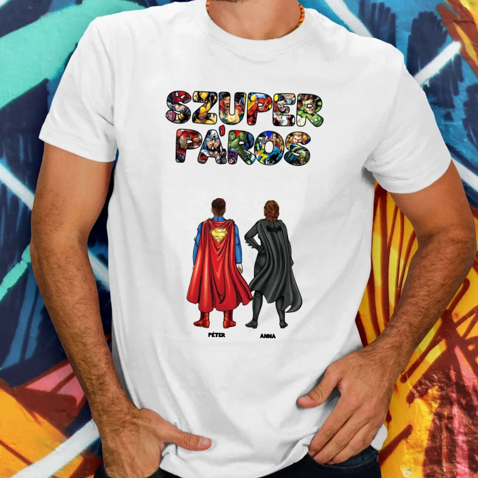 Szuper páros egyedi póló - női, férfi