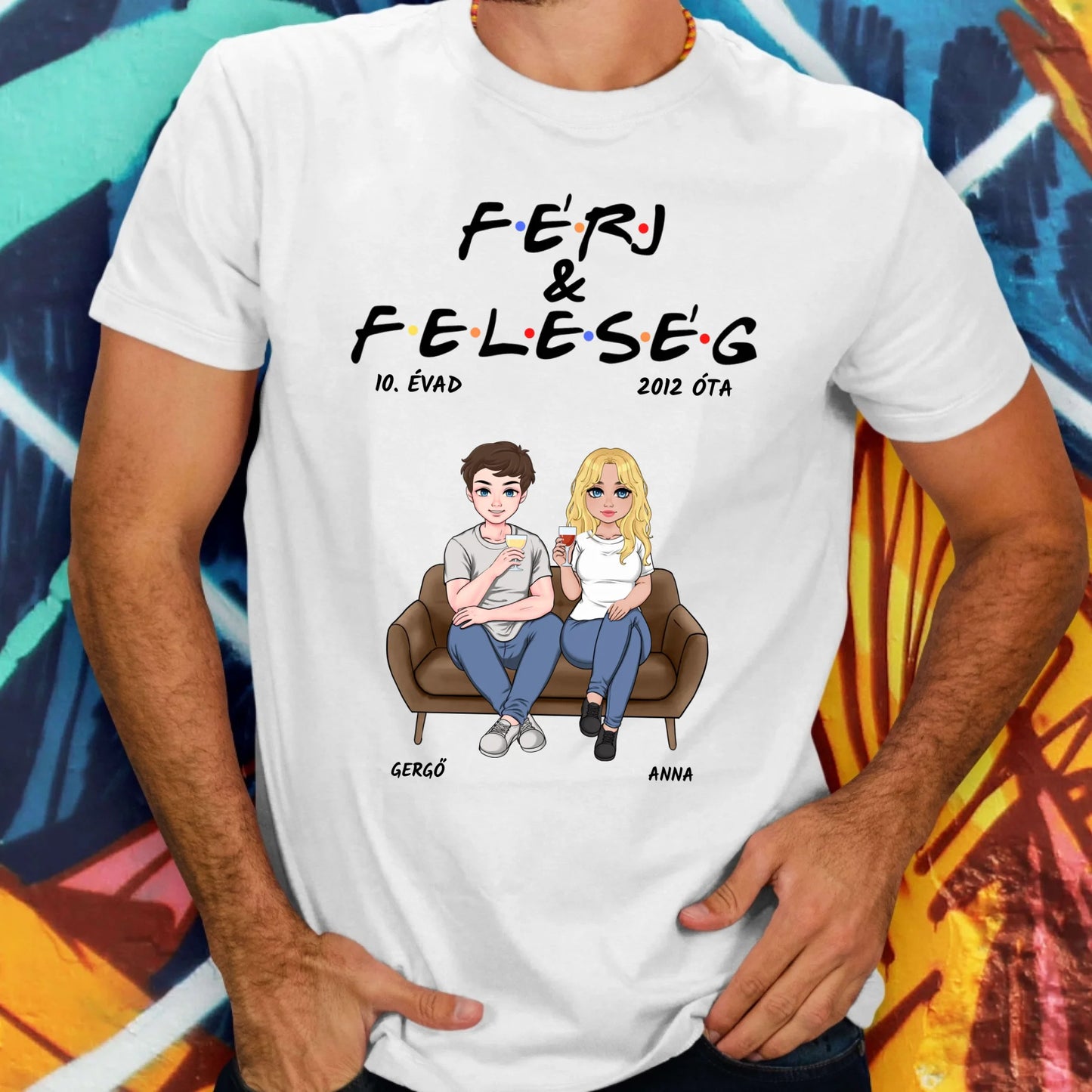 Egyedi férj és feleség - évad - férfi, női póló