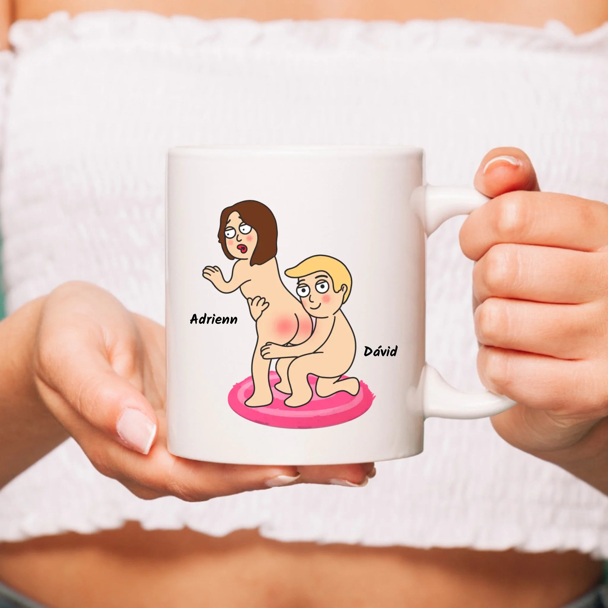 Egyedi - szerencsémre a személyiséged olyan jó mint a feneked bögre