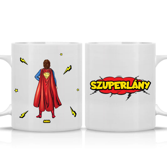 Szuperlány egyedi bögre