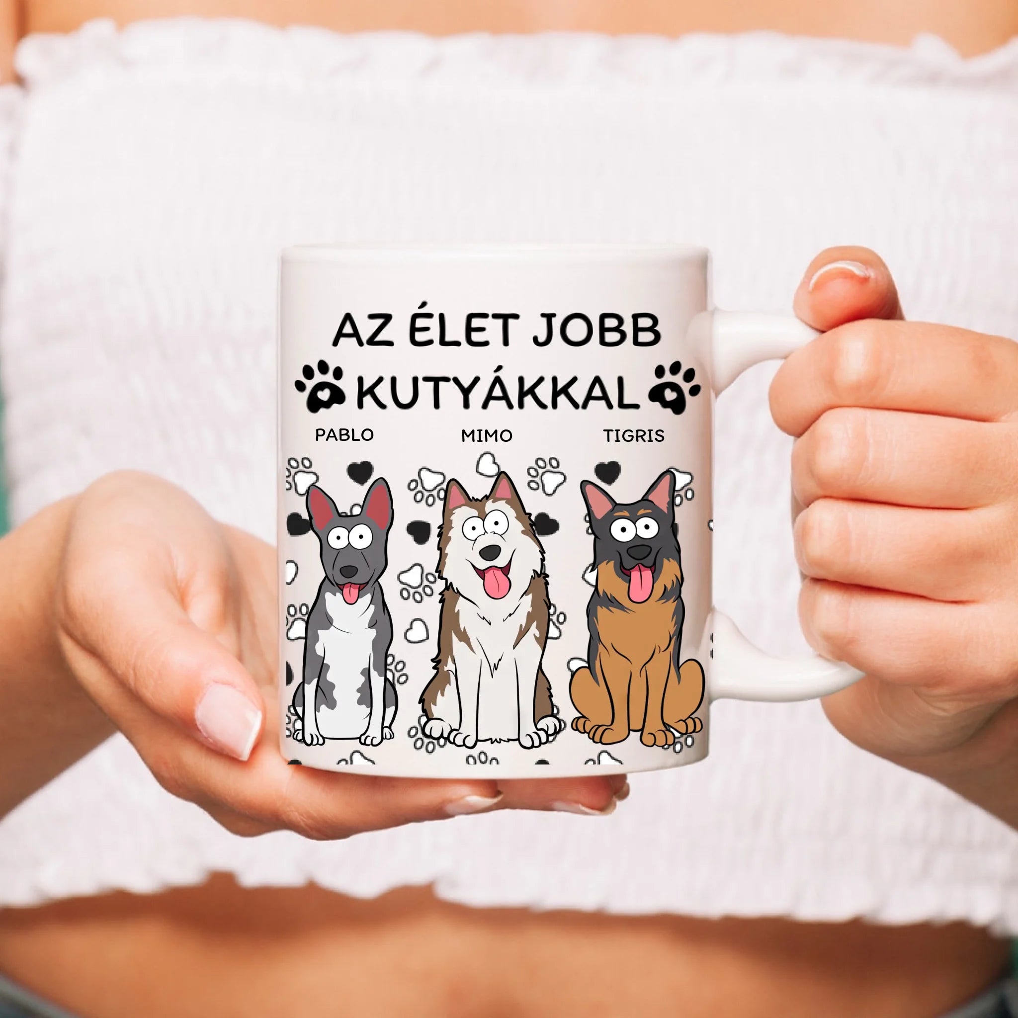 Az élet jobb kutyával bögre