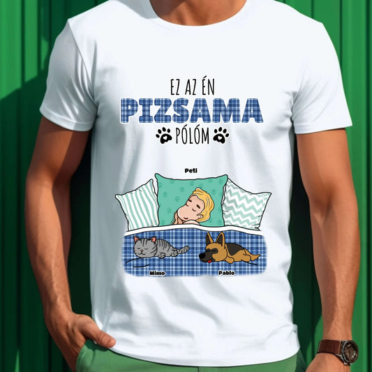 Hivatalos alvós póló egyedi gazdi és házi kedvenc design 4 - macska és kutya póló - férfi, női