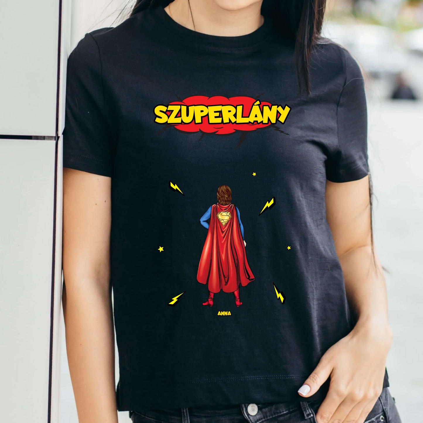 Szuperlány egyedi női póló