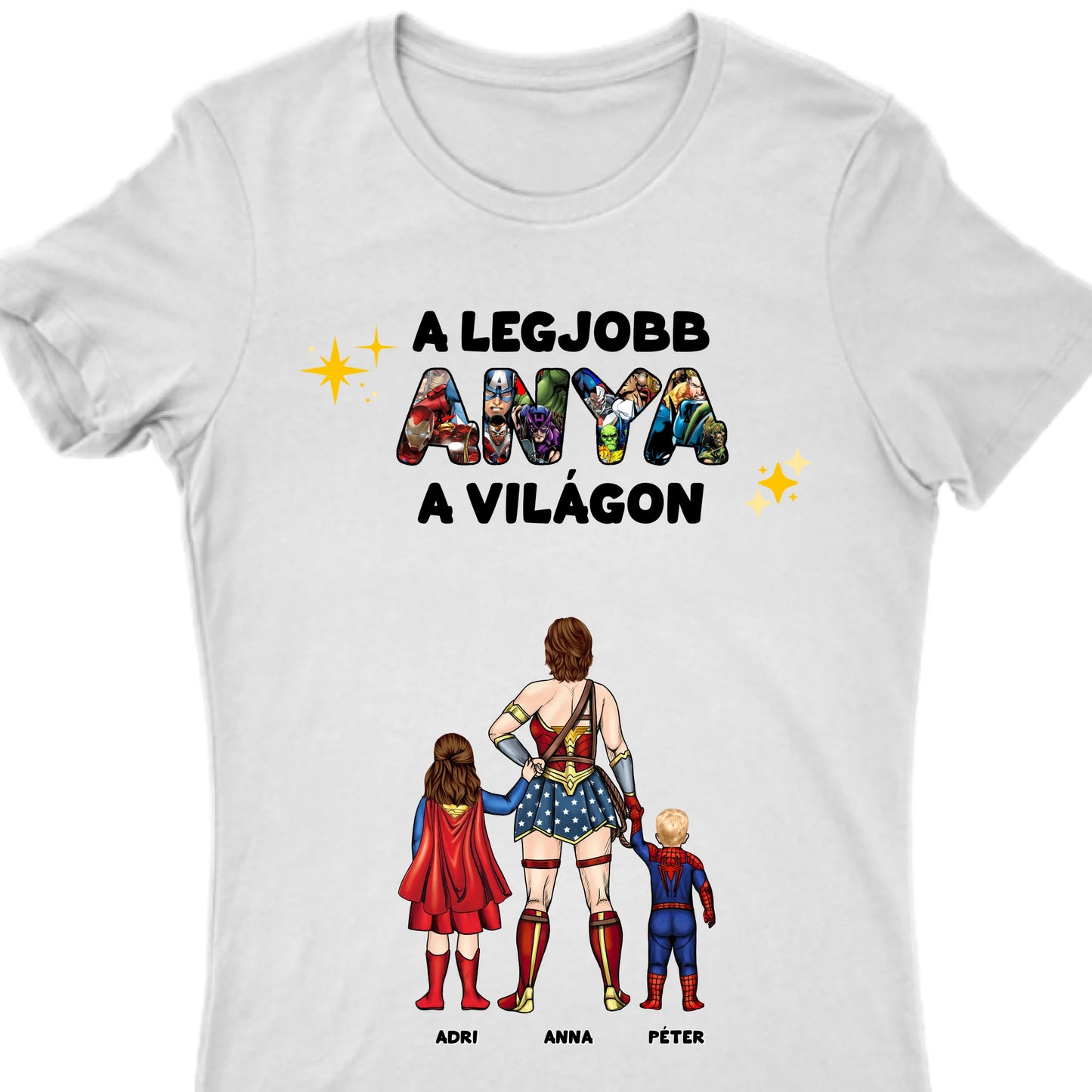 Legjobb Szuper Anya a világon akár 6 gyerekkel - női póló