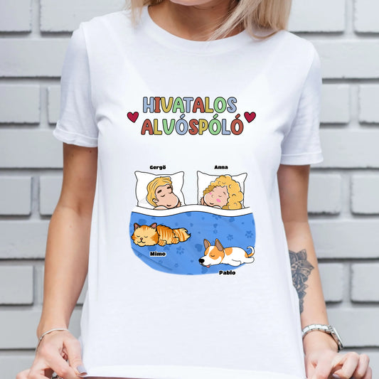 Hivatalos alvós páros póló akár 6 kutyussal vagy macskával -női, férfi póló