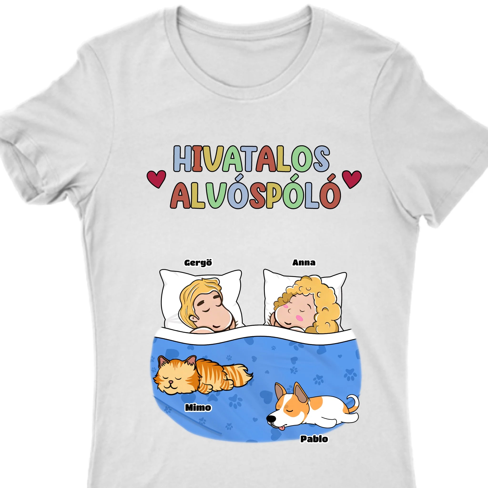 Hivatalos alvós páros póló akár 6 kutyussal vagy macskával - férfi, női póló