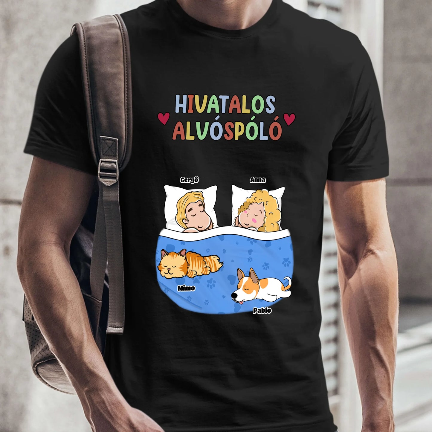 Hivatalos alvós páros póló akár 6 kutyussal vagy macskával -női, férfi póló