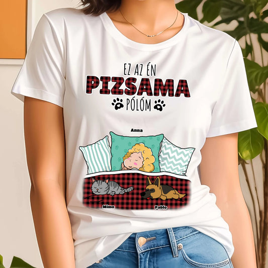 Hivatalos alvós póló egyedi gazdi és házi kedvenc design 4 - macska és kutya póló - női, férfi