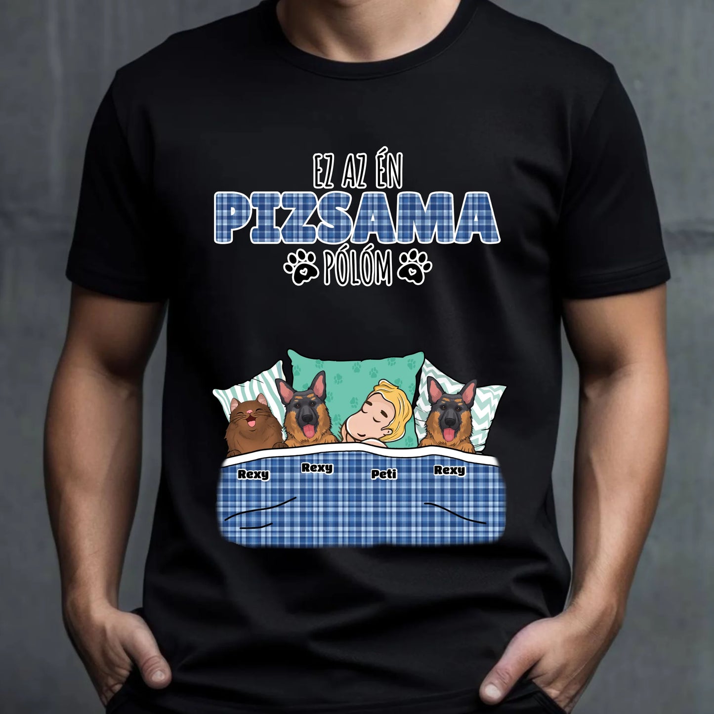 Hivatalos alvós póló egyedi gazdi és házi kedvenc design 3 - macska és kutya póló - férfi, női