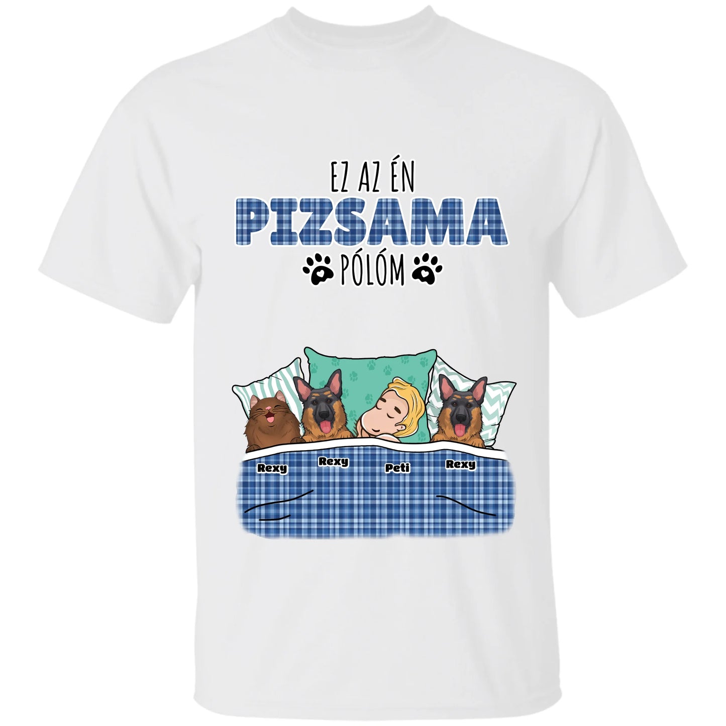 Hivatalos alvós póló egyedi gazdi és házi kedvenc design 3 - macska és kutya póló - férfi, női