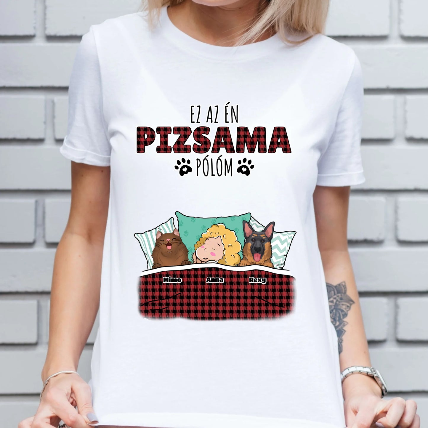 Hivatalos alvós póló egyedi gazdi és házi kedvenc design 3 - macska és kutya póló - női, férfi