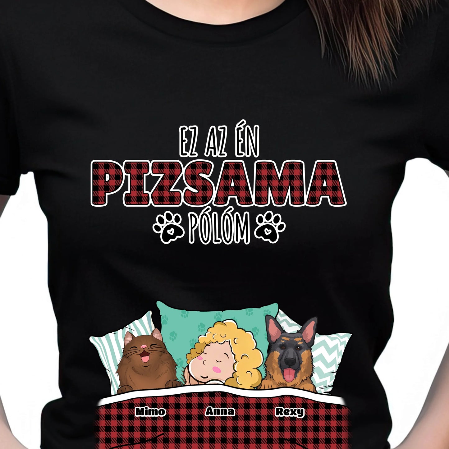 Hivatalos alvós póló egyedi gazdi és házi kedvenc design 3 - macska és kutya póló - női, férfi