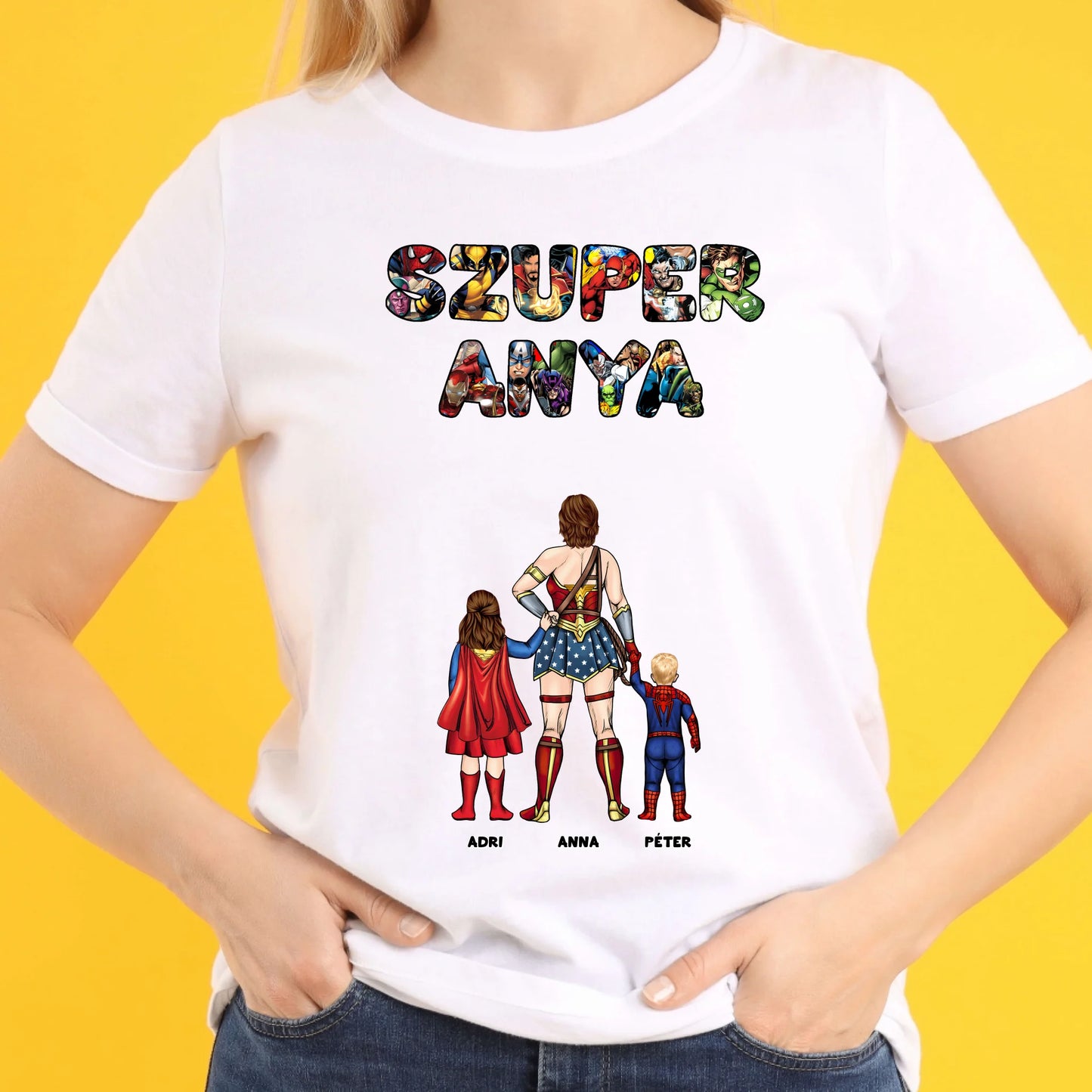 Szuper Anya akár 6 gyerekkel női póló