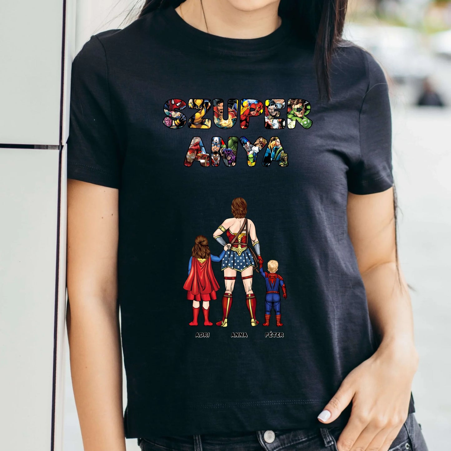 Szuper Anya akár 6 gyerekkel női póló