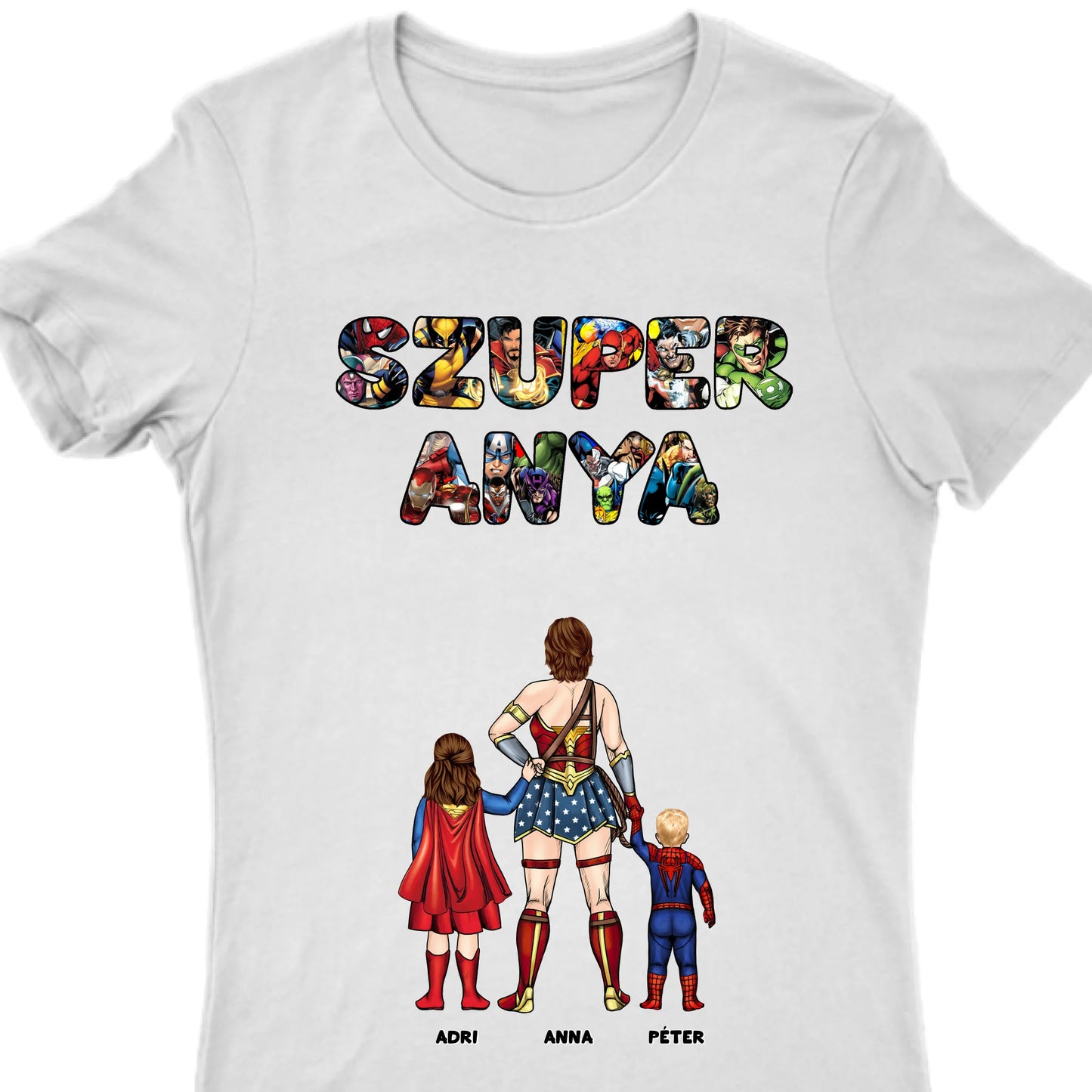 Szuper Anya akár 6 gyerekkel női póló