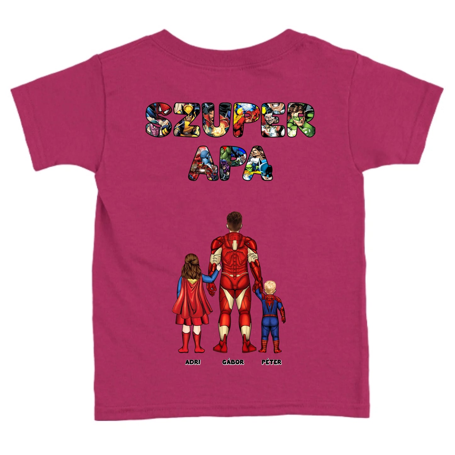 Szuper Apa és gyerekei gyerek póló