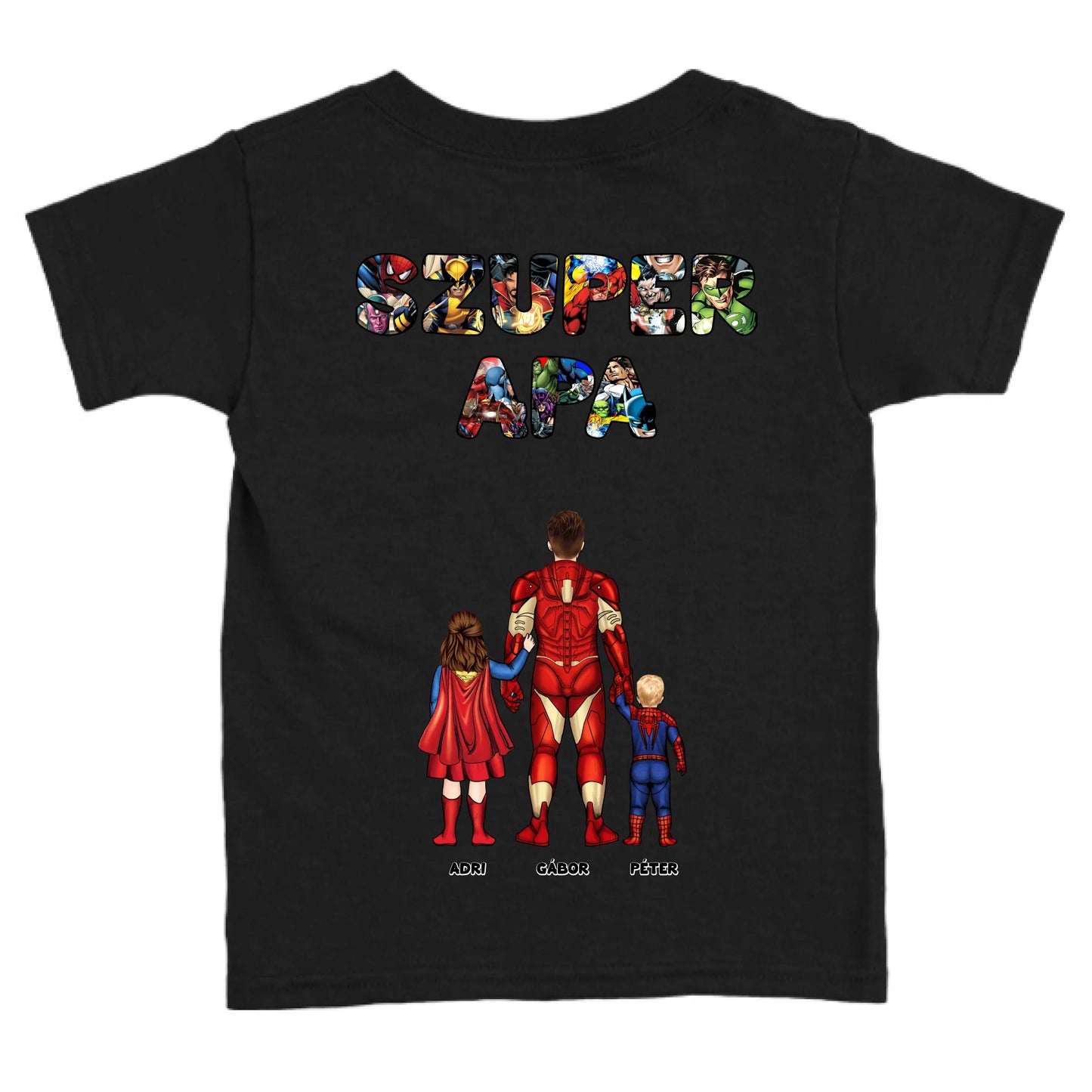 Szuper Apa és gyerekei gyerek póló