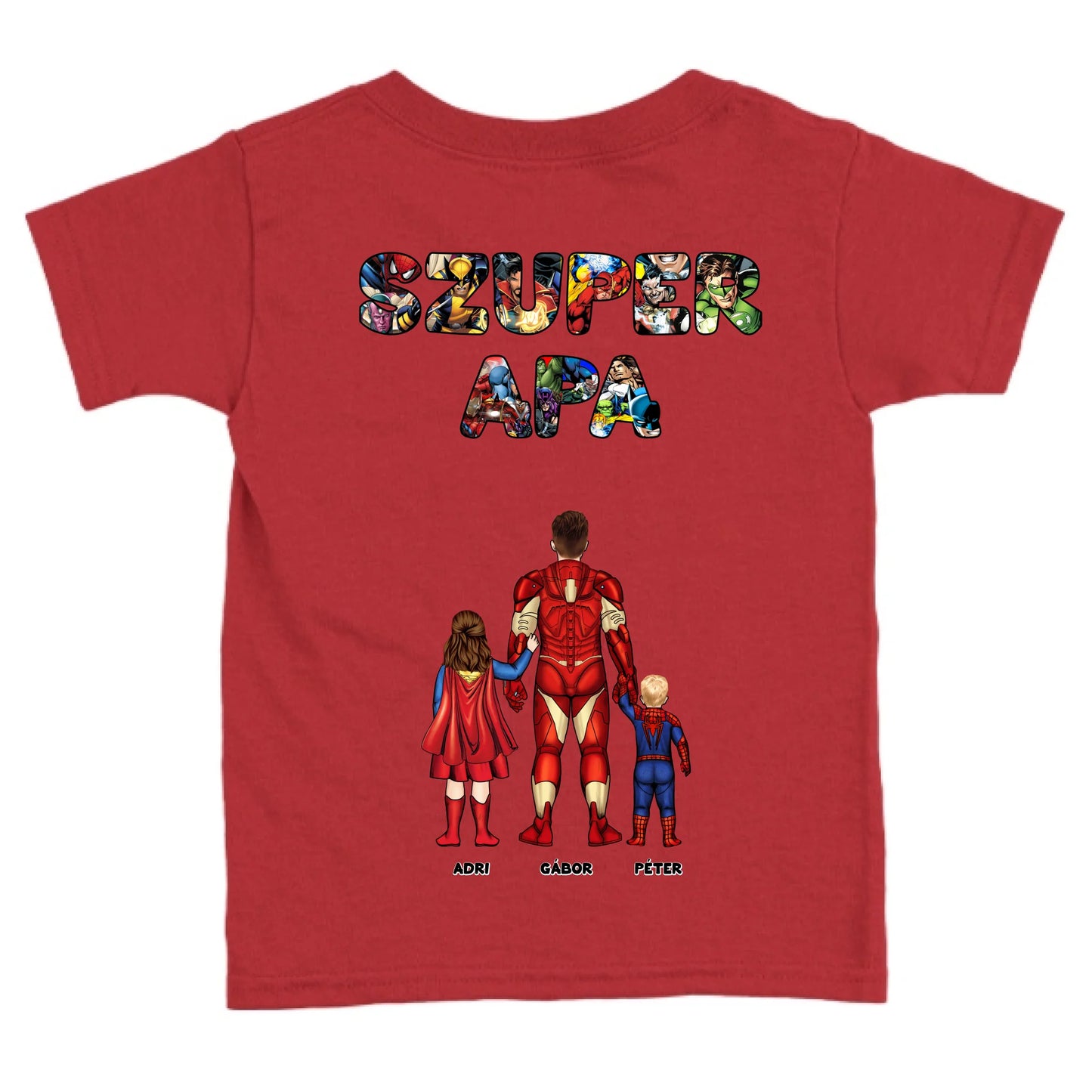 Szuper Apa és gyerekei gyerek póló